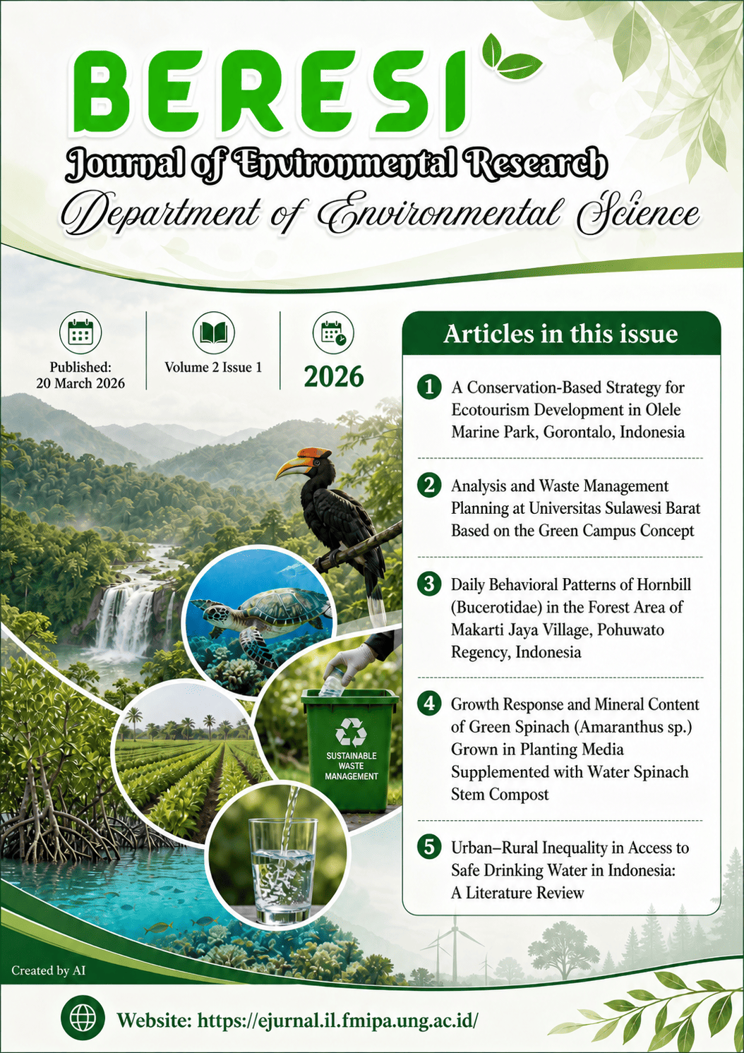 					View Vol. 2 No. 1 (2026): BERESI (Journal of Environmental Research) 
				